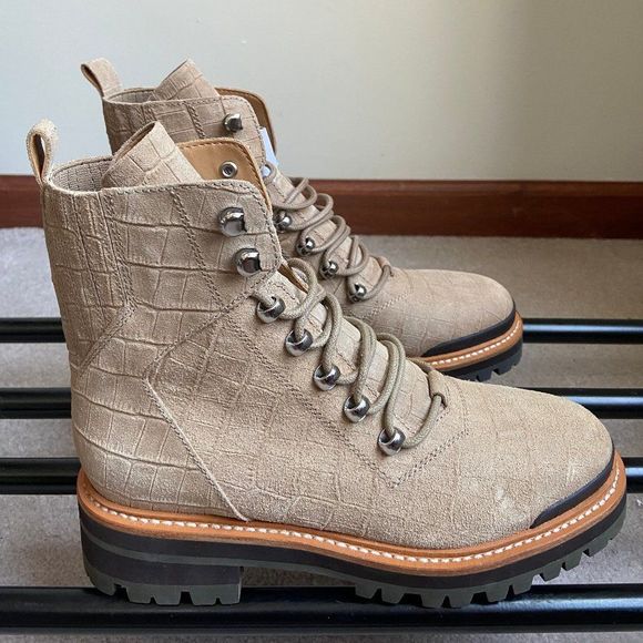 MARC FISHER Women Izzie 2 Leather Combat Hiking Boots - NEW NWOB - Picture 6 of 8